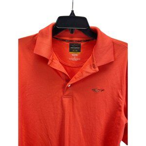 Greg Norman For Tasso Elba Orange Polo Shirt S Stretch Mens Casual Golf Streetwe